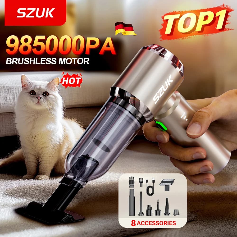 Odkurzacz samochodowy bezprzewodowy 985000Pa