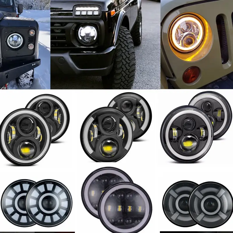 Reflektory LED samochodowe 7-calowe H4 - 7