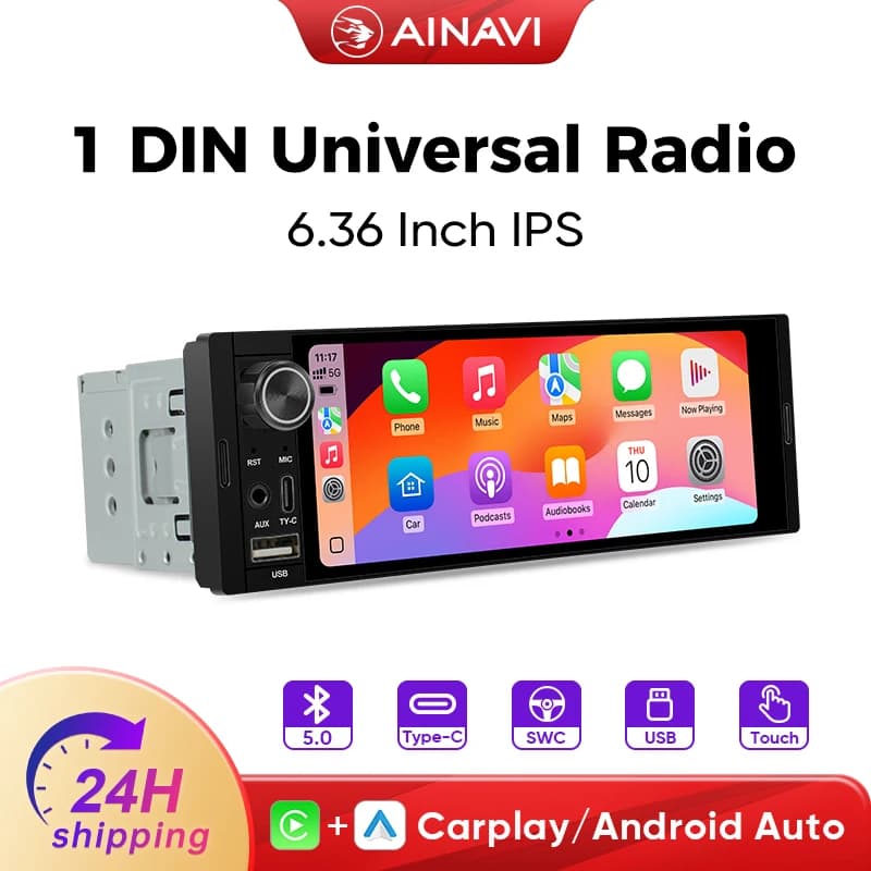 Radio samochodowe 1 DIN MP5 Carplay
