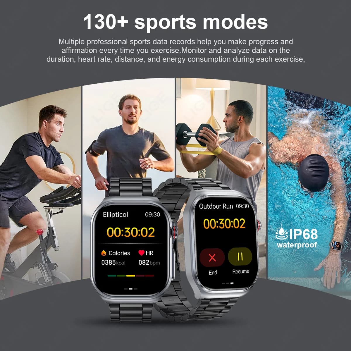 Smartwatch LIGE AMOLED ET585 z EKG - 7