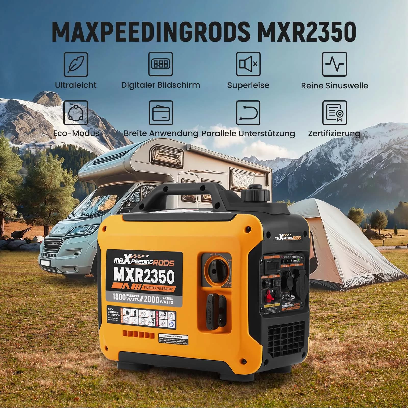 Generator benzynowy 2000W przenośny - 4
