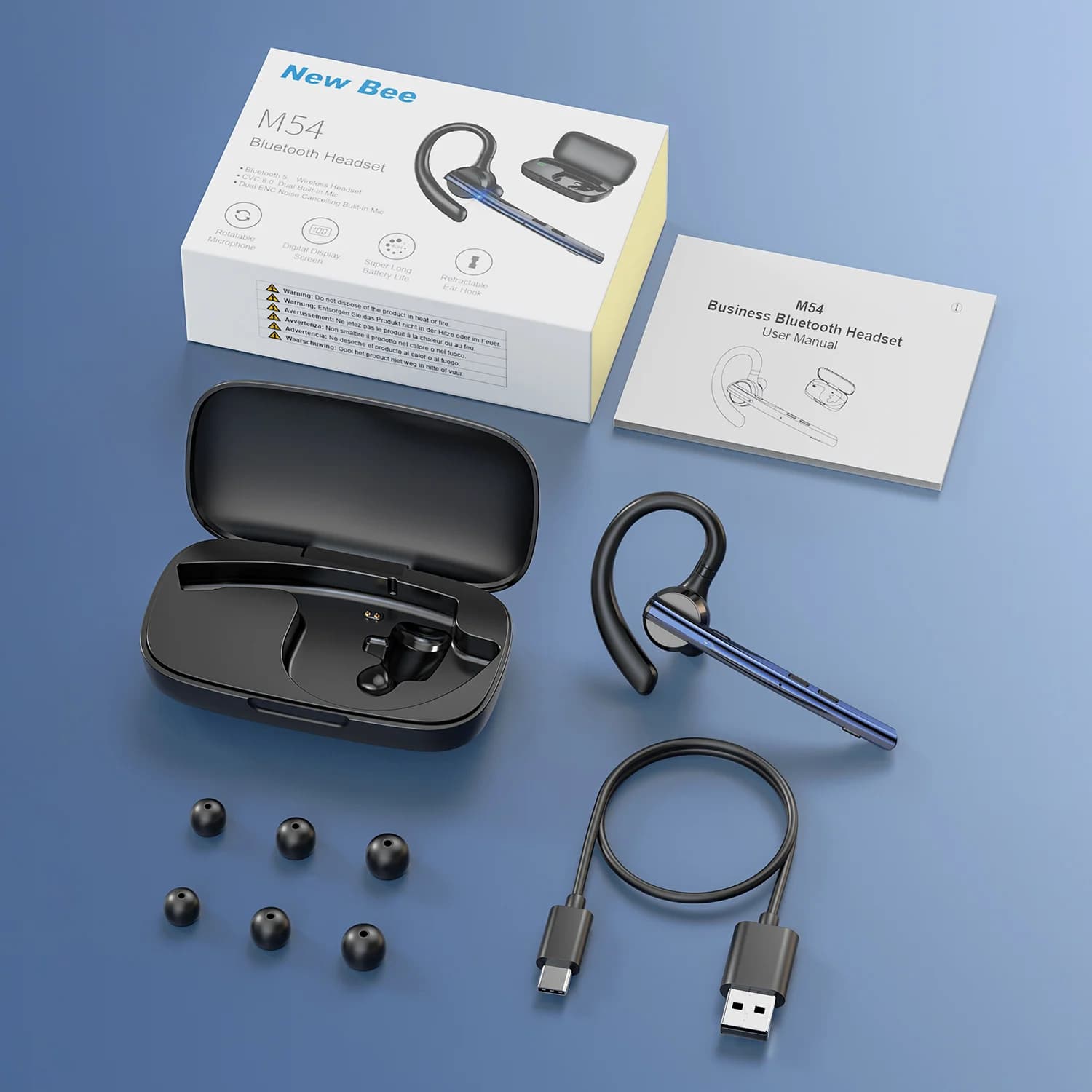 Słuchawki Bluetooth New Bee M54 bezprzewodowe - 7