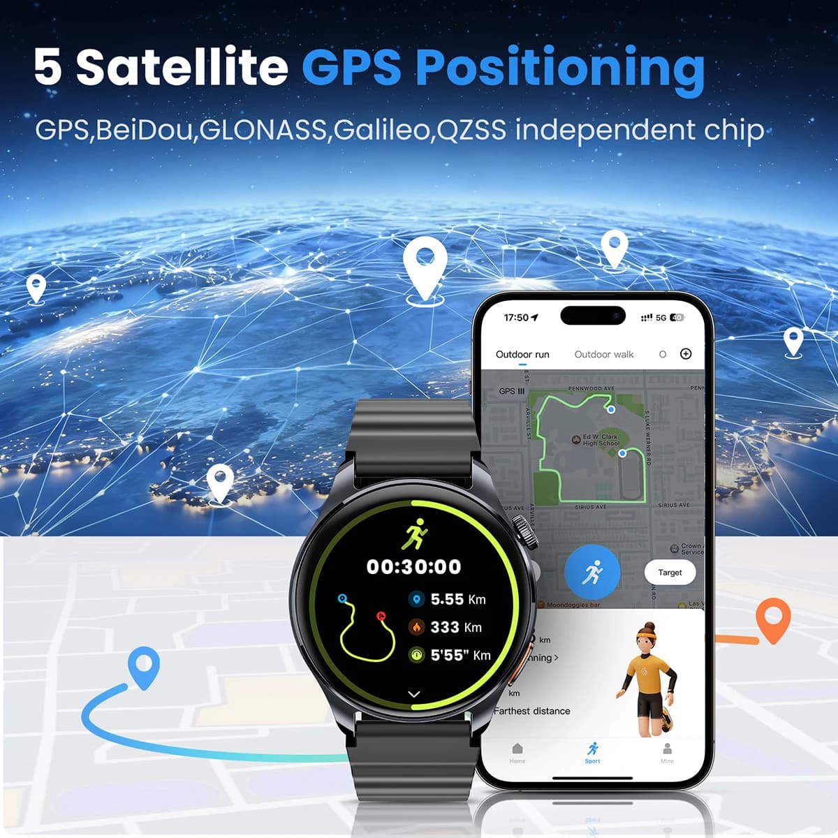 Smartwatch HAYLOU Watch 4S z GPS i AMOLED - 3