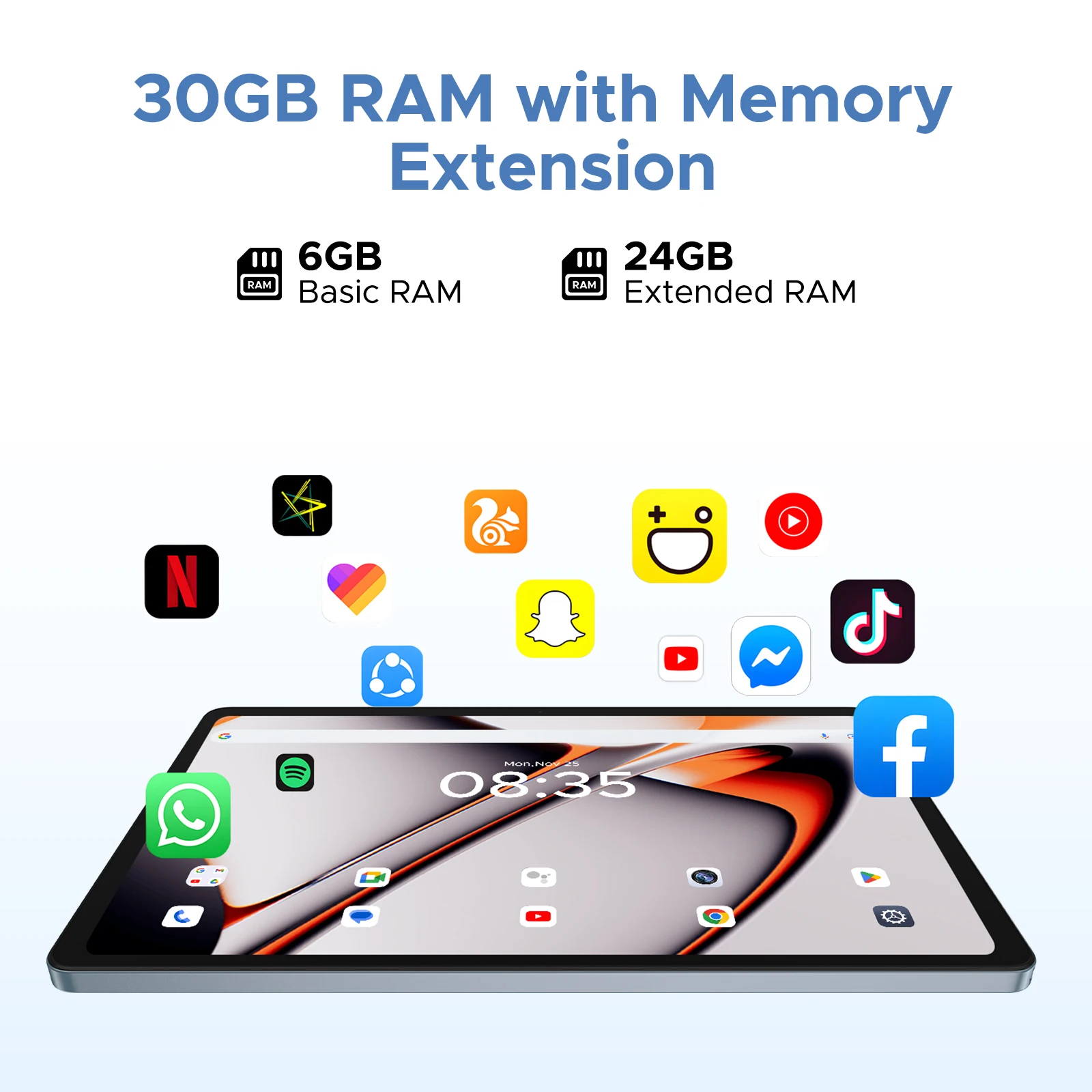 Tablet DOOGEE U11 Pro 11" Android 16 256GB - 6