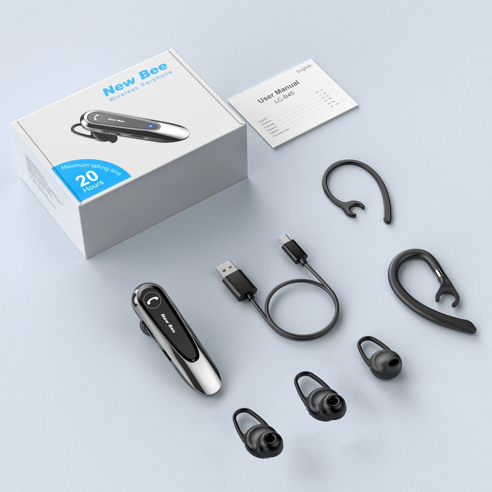 Słuchawki bezprzewodowe New Bee B45 Bluetooth 5.0 - 7