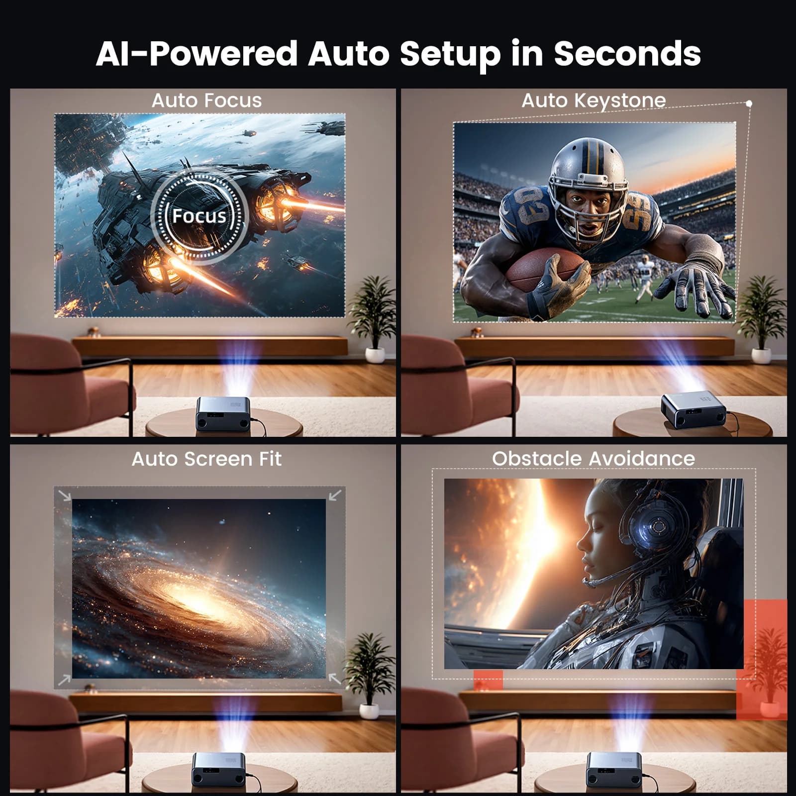 Projektor Wimius 4K z Google TV i Bluetooth 5.2 - 6