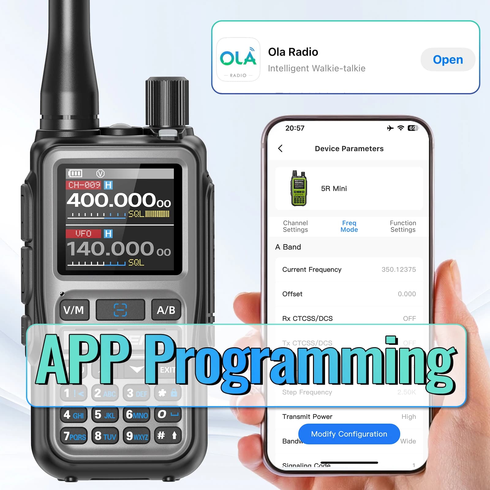 BAOFENG UV-5R Mini Walkie Talkie Multi Band Bluetooth Programowanie Bezprzewodowe Kopiowanie Częstotliwości 999CH AM FM Daleki Zasięg Radiotelefon Dwukierunkowy - 4