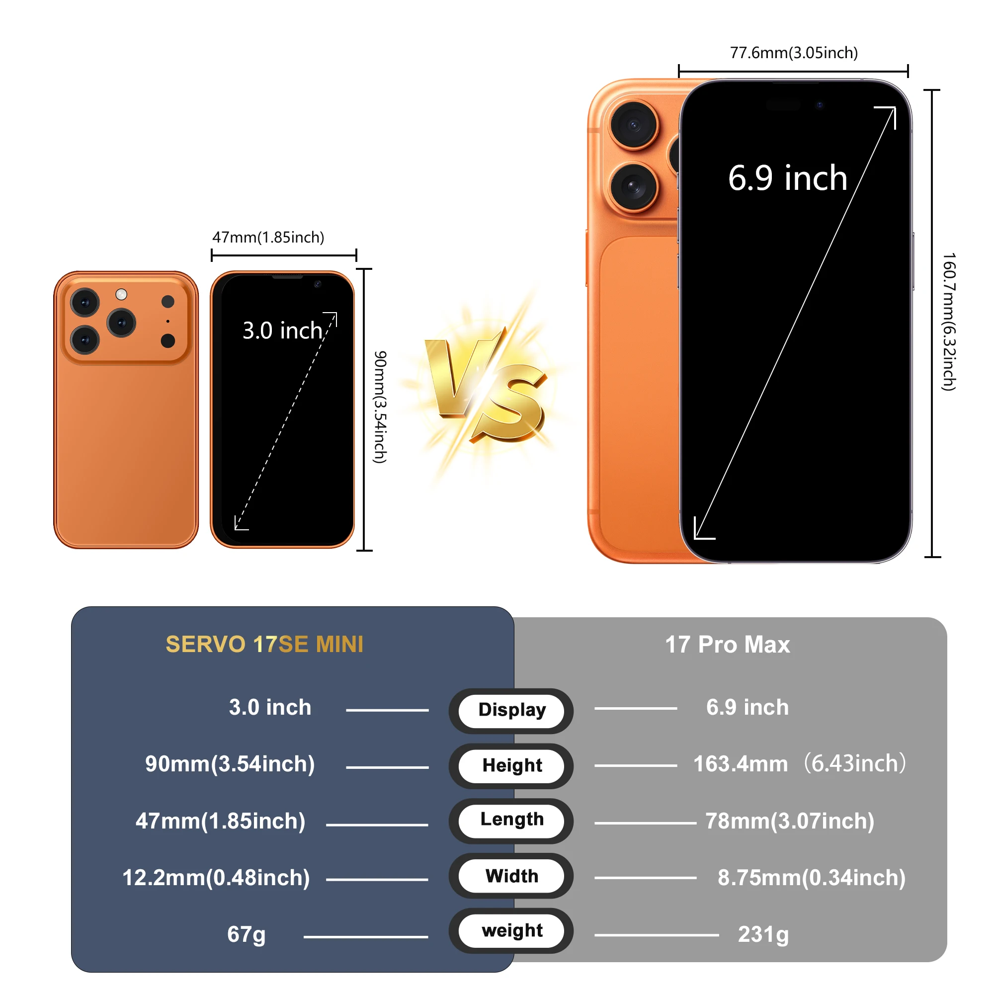 Servo 17SE Mini 3G - mały smartfon Android - 6