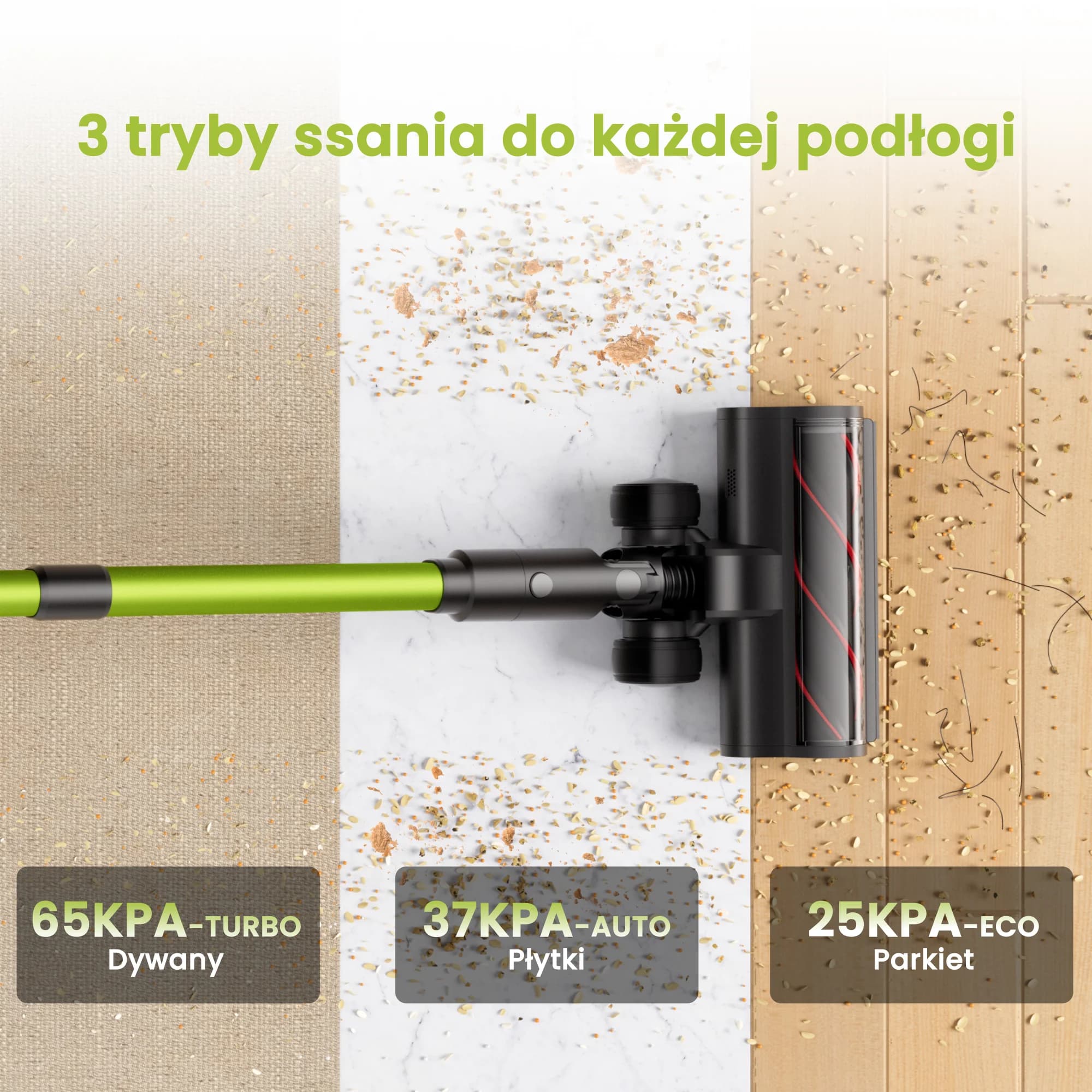 SmartAI V6 bezprzewodowy odkurzacz pionowy 650W - 4