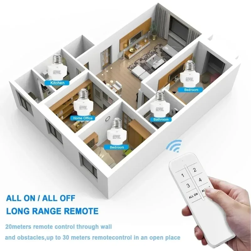 Gniazdo smart Tuya WiFi E27 do żarówek - 7