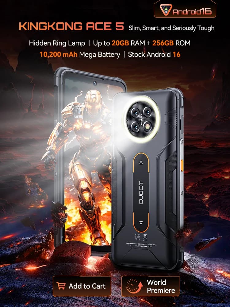 Cubot KingKong ACE 5 smartfon 256GB RAM 20GB