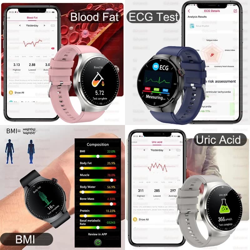 Inteligentny zegarek z pomiarem tlenu i EKG - 7