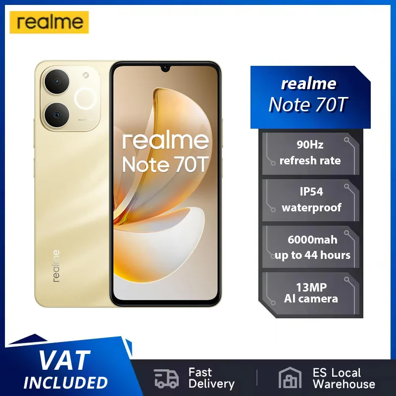 Realme Note 70T - smartfon 6,75" 90Hz 6000mAh