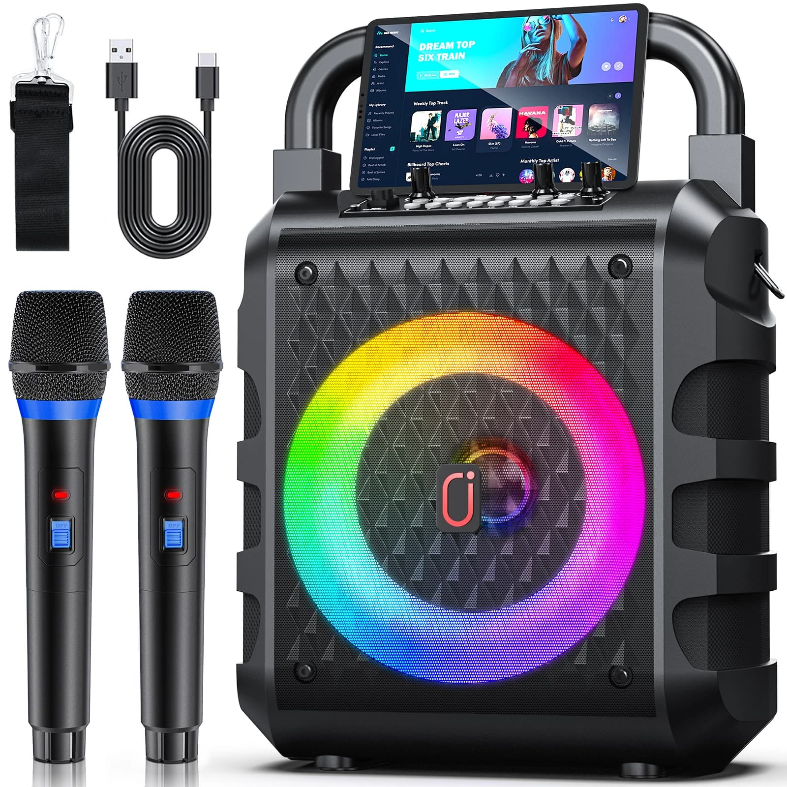 Głośnik Bluetooth FanFun z mikrofonem i LED