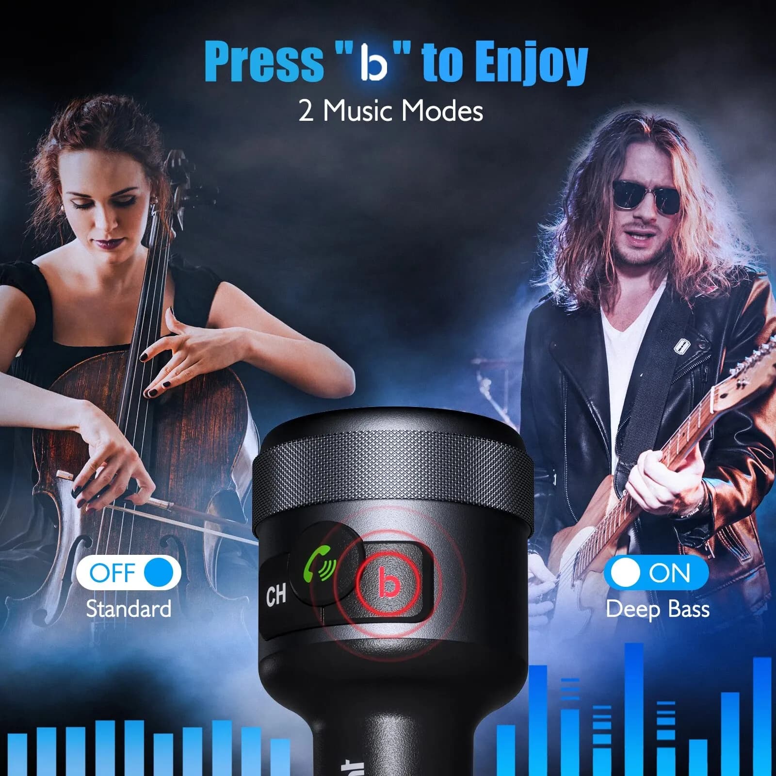 Nadajnik FM Bluetooth do samochodu z ładowaniem - 6