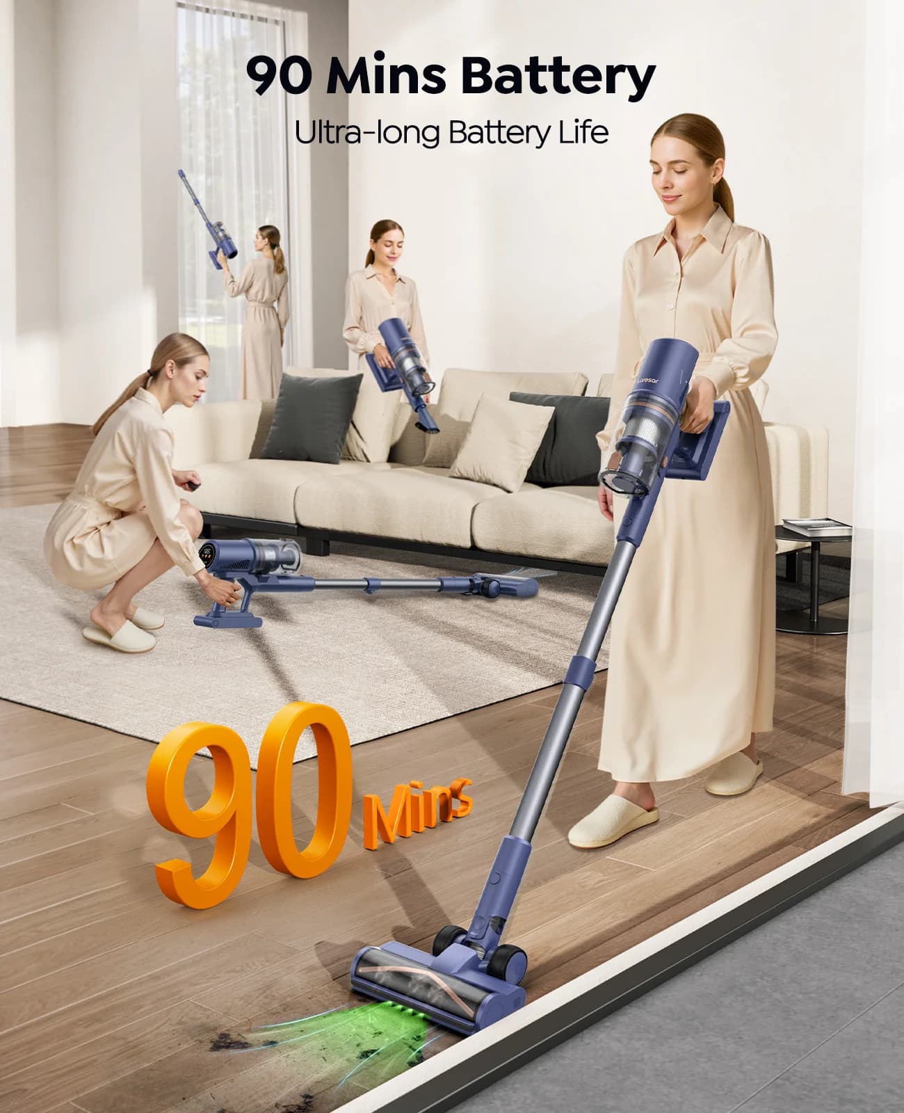 Odkurzacz bezprzewodowy Laresar V11 650W - 4
