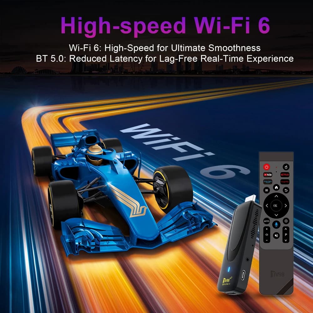 TV stick Android 14 z pilotem 4K - 5