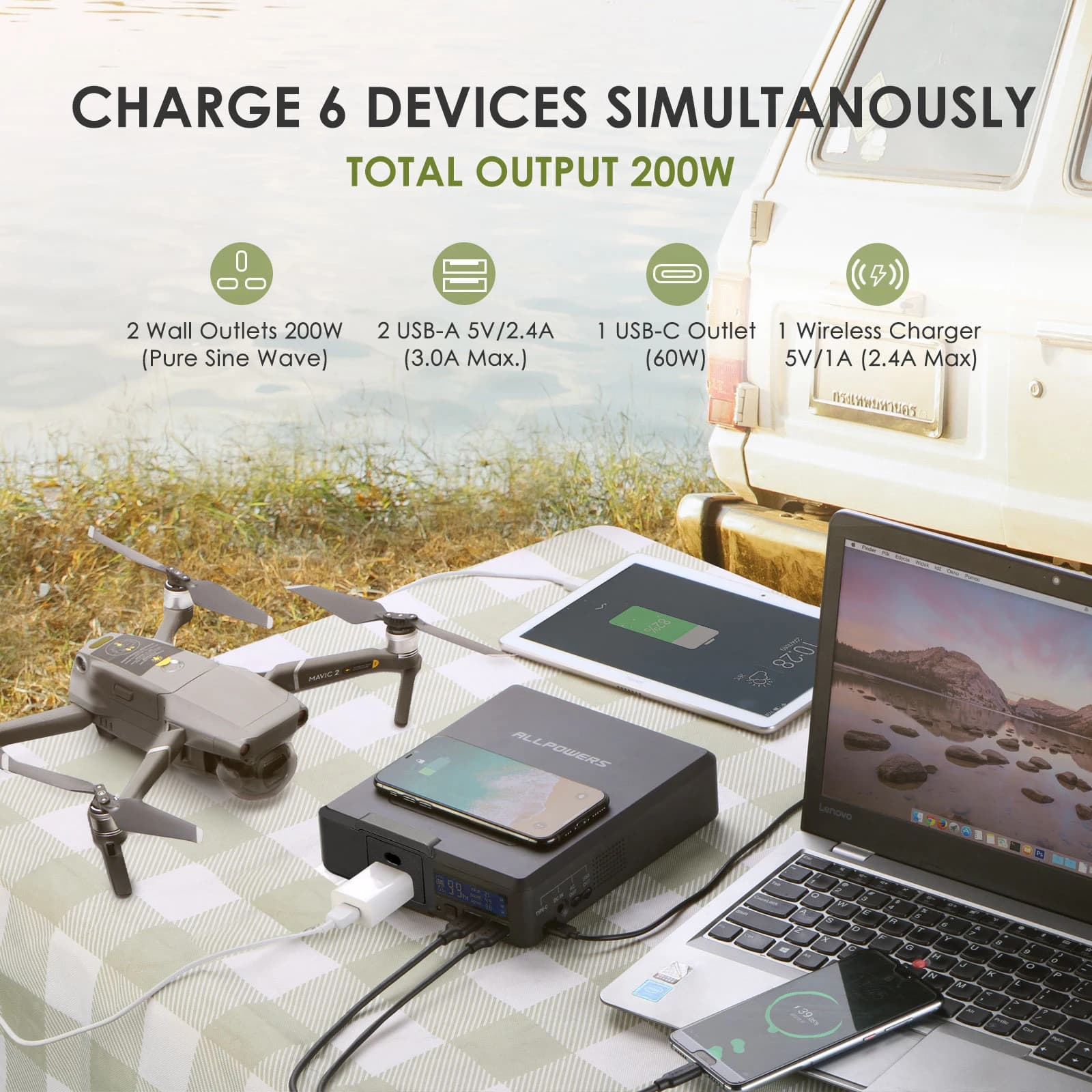 Solarny powerbank 154Wh 41600mAh 200W - 4