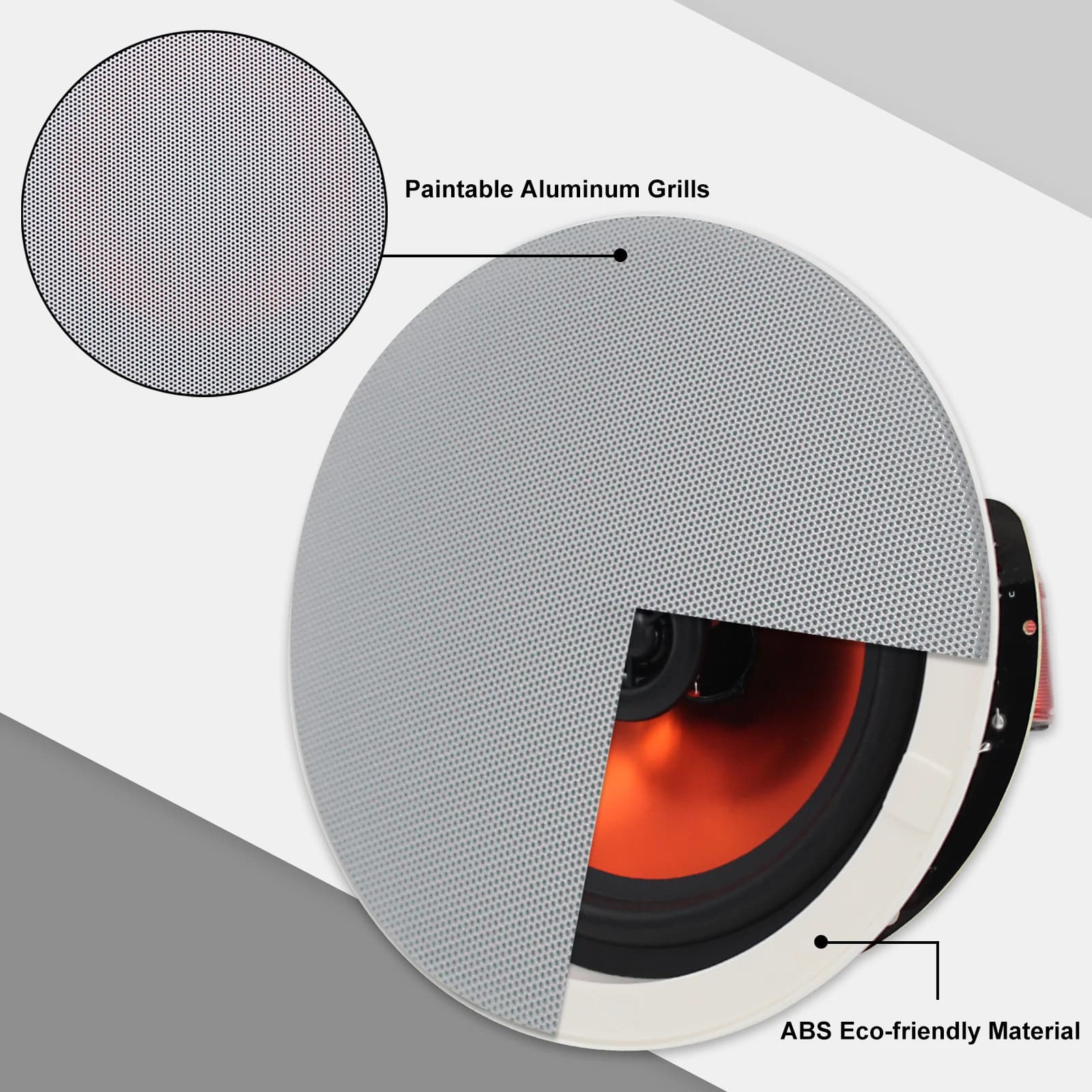 Głośniki sufitowe Bluetooth 300W, zestaw 2 szt. - 6