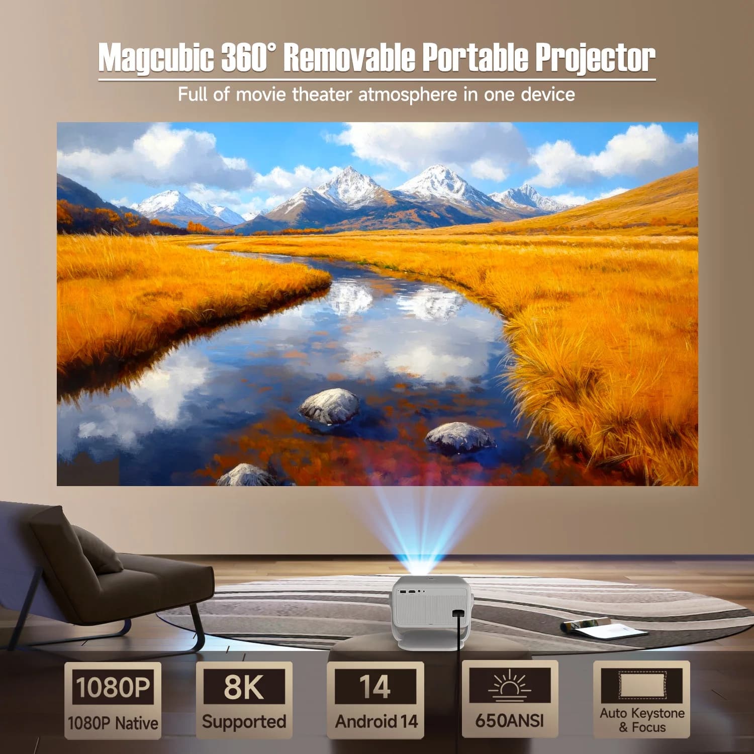Projektor Magcubic L018 1080P 650ANSI Android 14 - 3