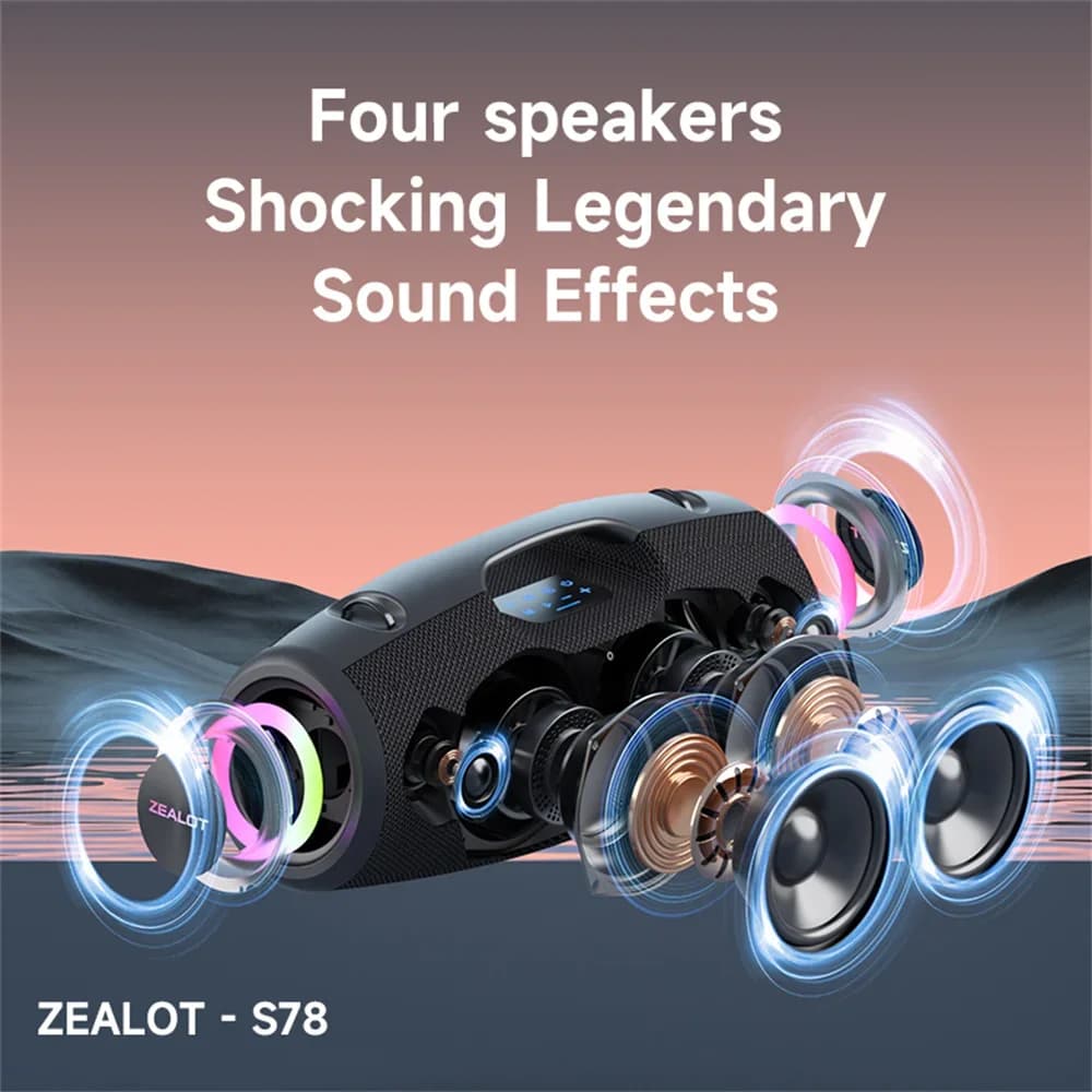 Głośnik bezprzewodowy Zealot S78 120W - 4
