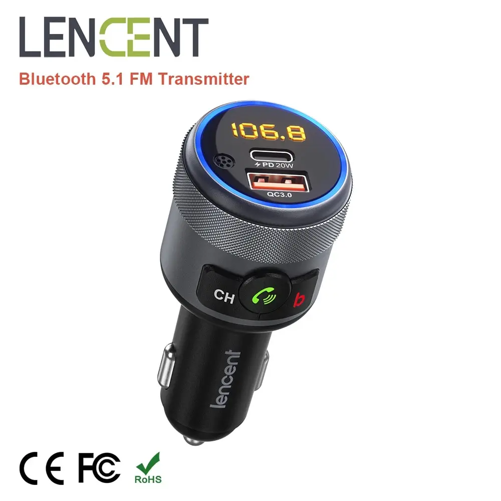 Nadajnik FM Bluetooth do samochodu z ładowaniem