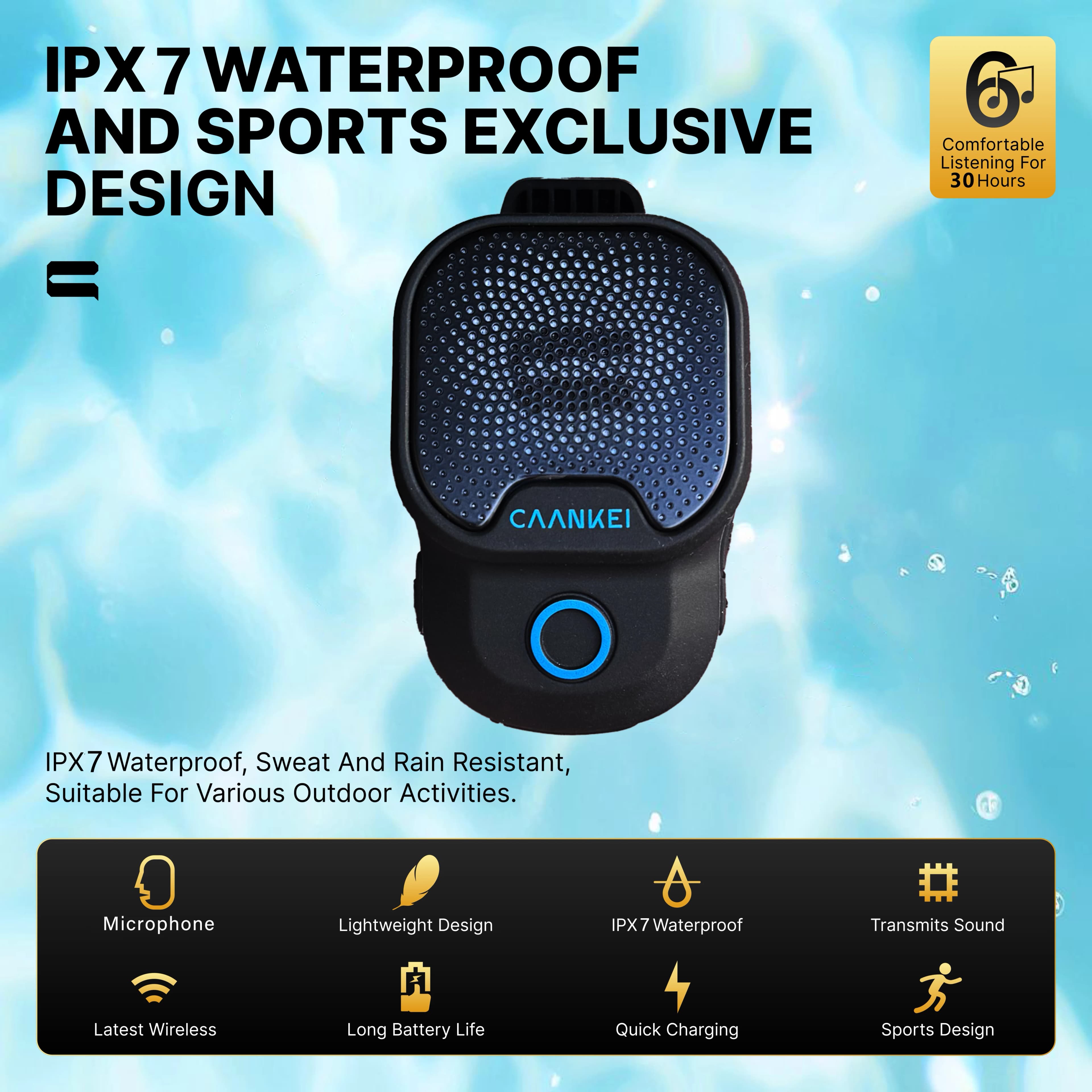 Przenośny głośnik Bluetooth IPX7 wodoodporny - 3