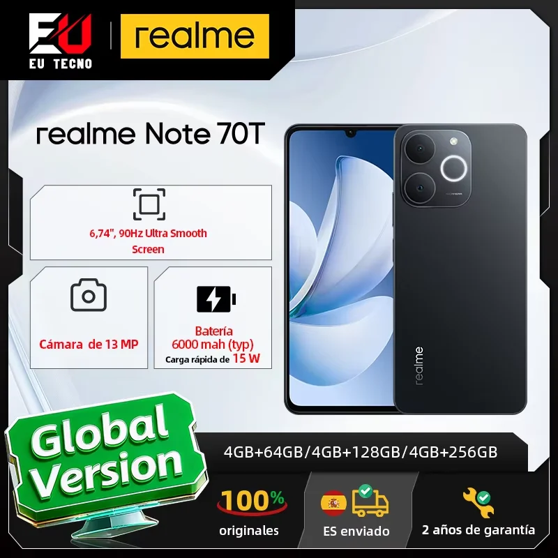 Smartfon Realme Note 70T 6,75" 90Hz 6000mAh