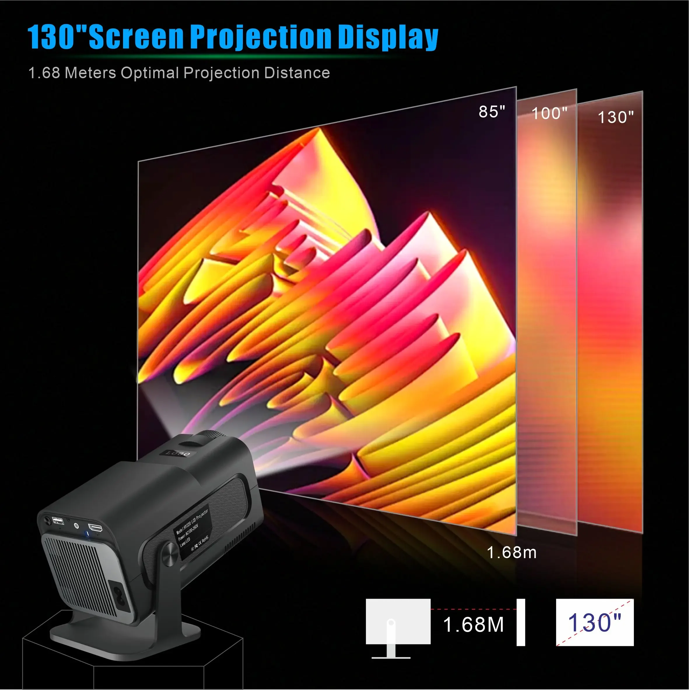 Mini projektor LED HY320 Android 4K - 7