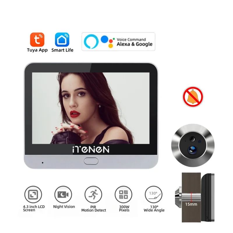 [PL] Tuya Wizjer Cyfrowy do Drzwi z Kamerą Smart Home