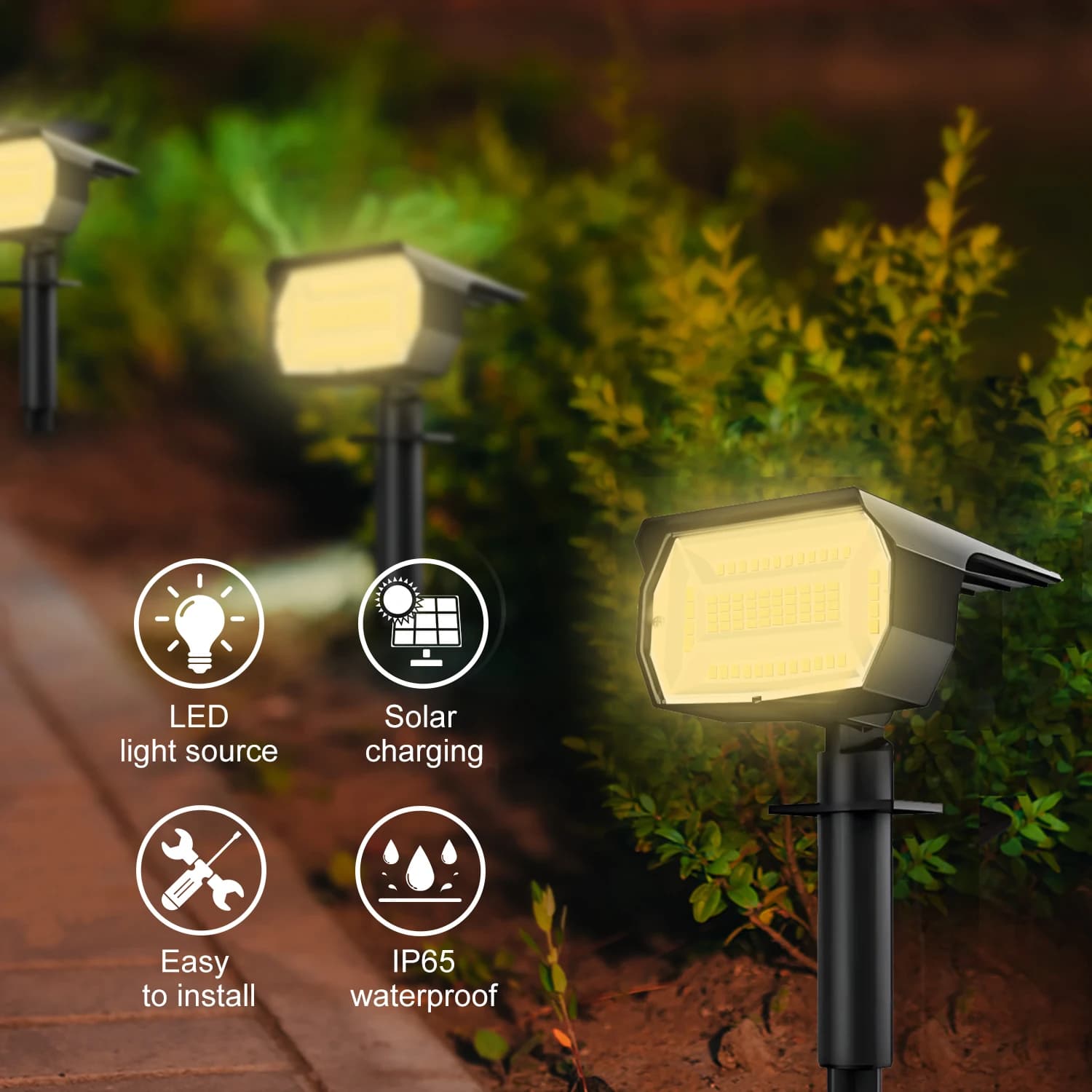 Solarne lampy krajobrazowe LED IP65 - 4