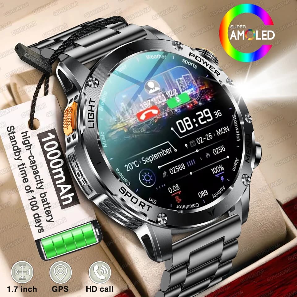 Smartwatch AMOLED 1,7" z GPS i NFC