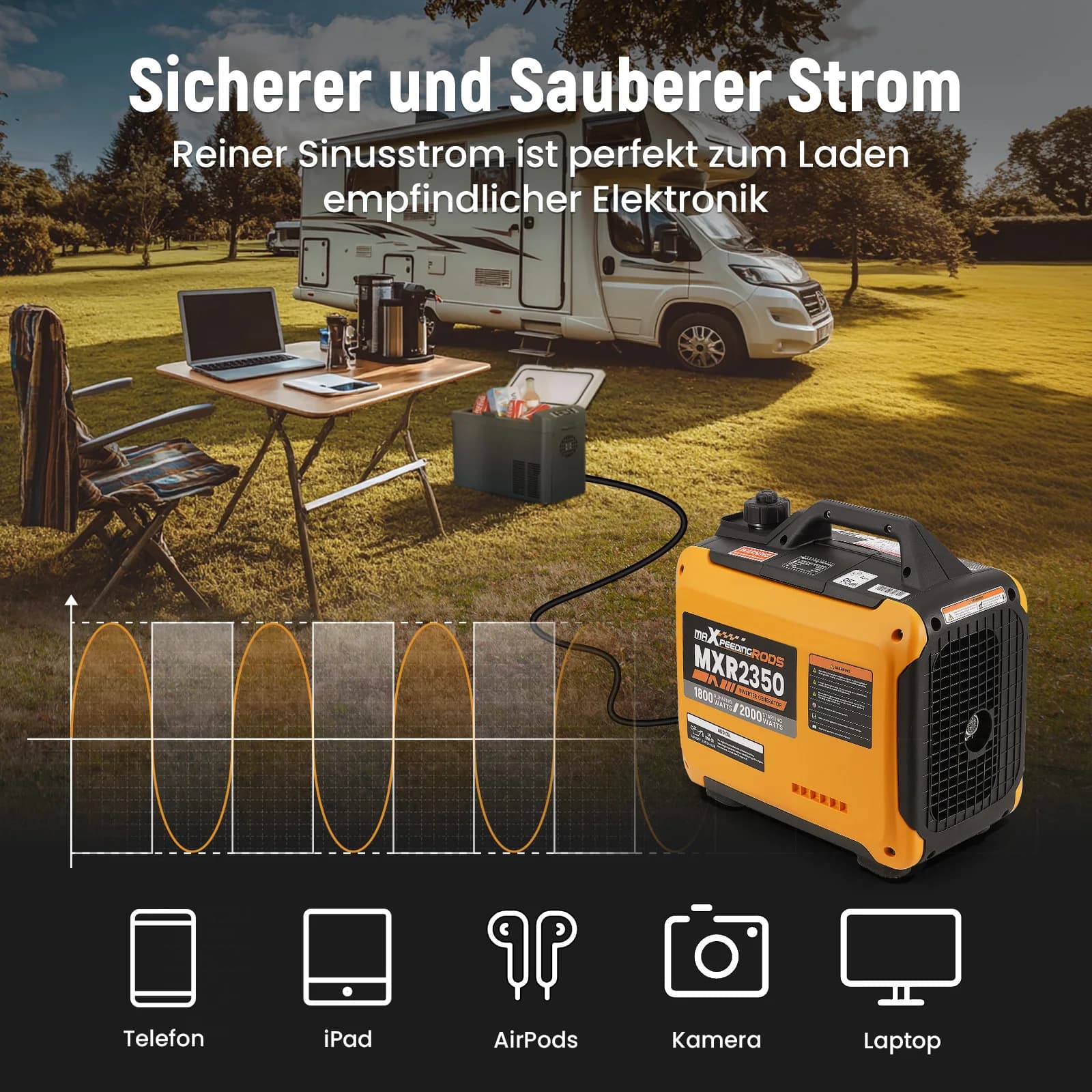 Generator benzynowy 2000W przenośny - 6