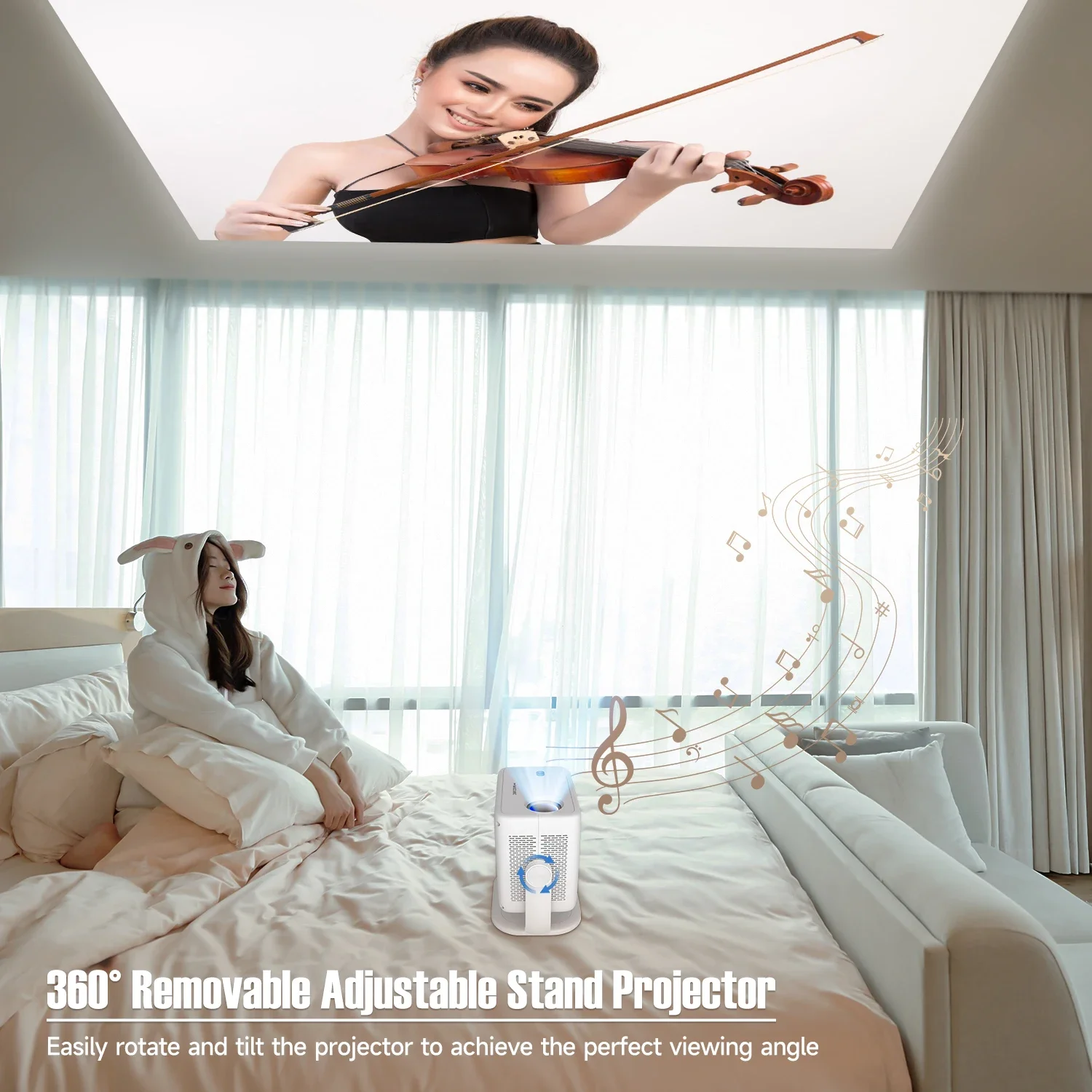 Projektor Magcubic 1080P 650ANSI z WiFi6 - 4
