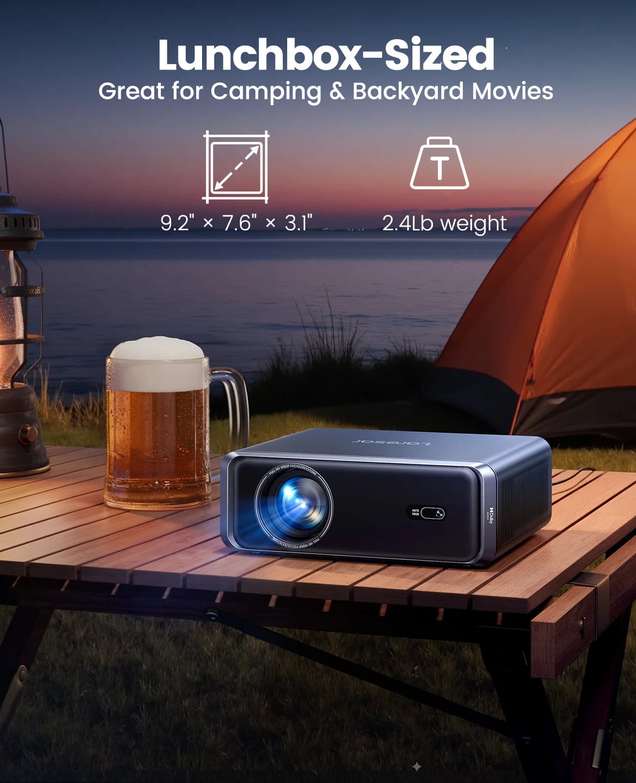 Projektor Laresar A1 1080P 4K Android WiFi6 - 3