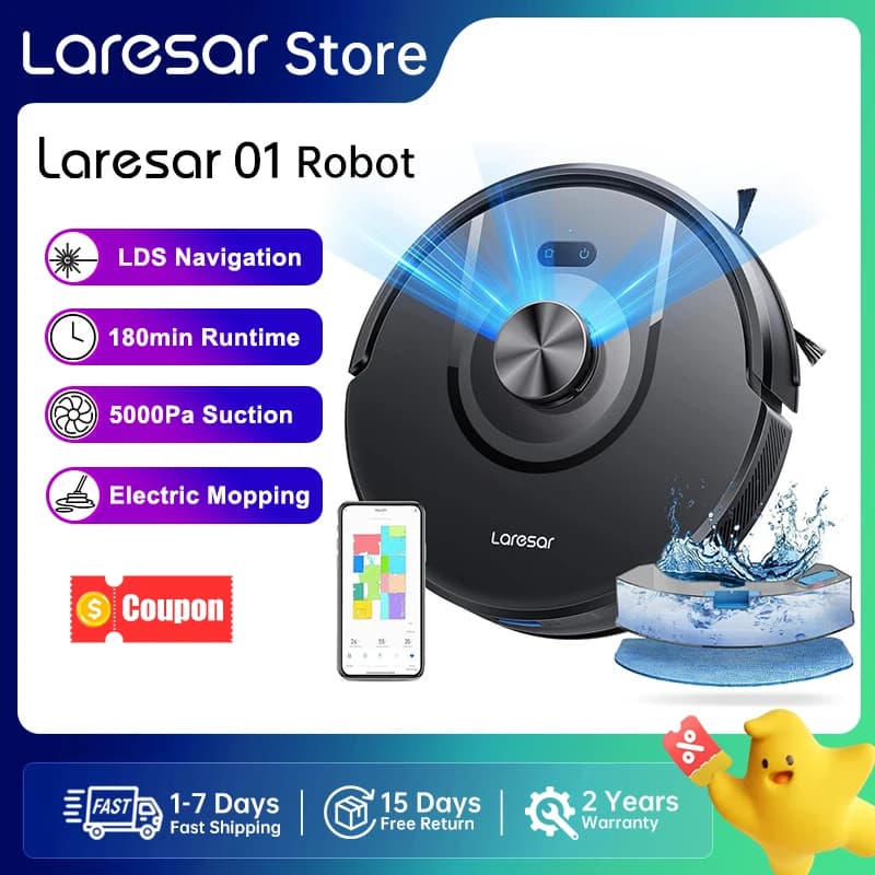 Laresar 01 robot odkurzacz mop LDS lidar
