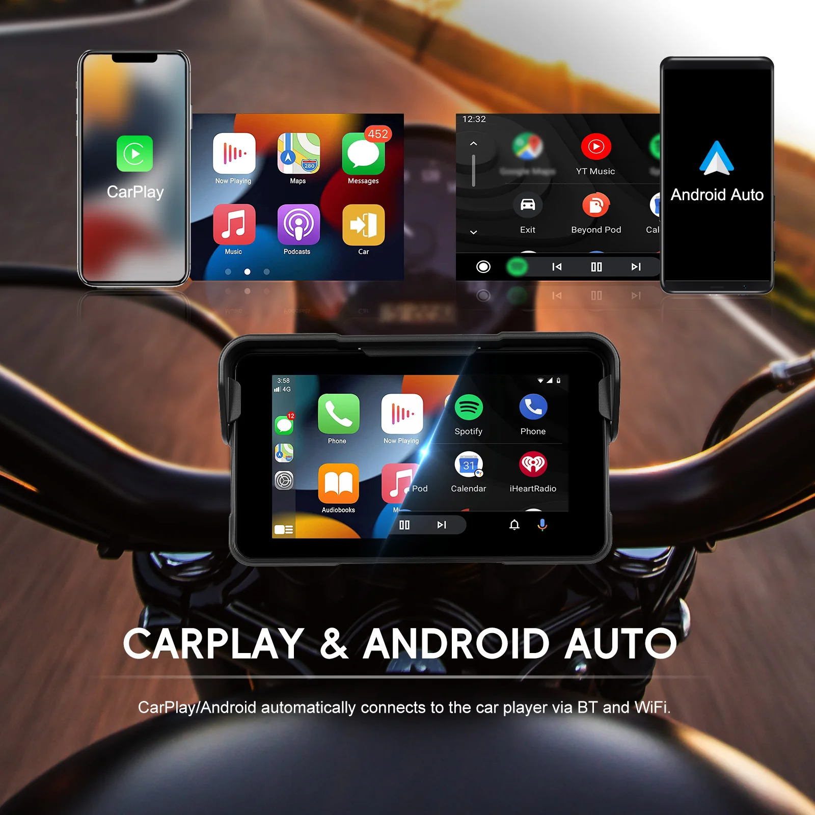 Monitor samochodowy 5" CarPlay Android Auto - 4