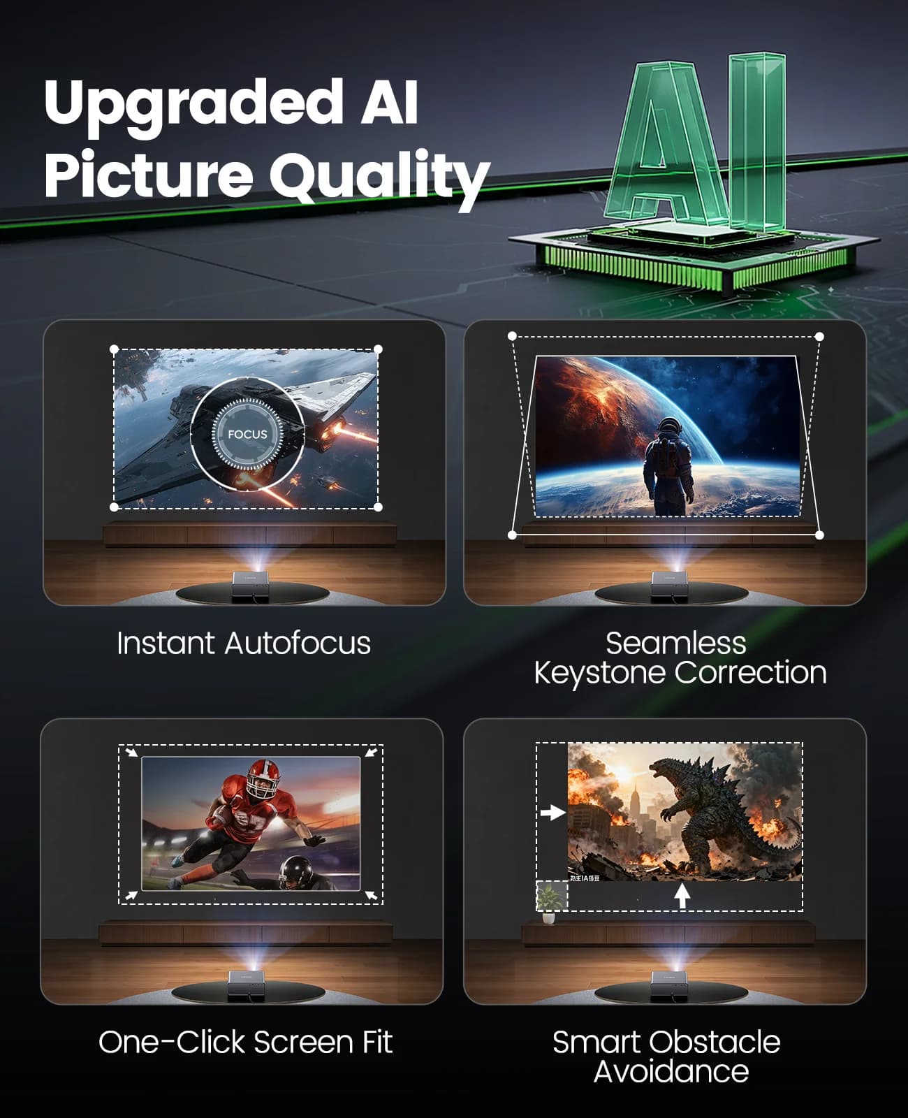 Projektor Laresar A1 1080P 4K Android WiFi6 - 5