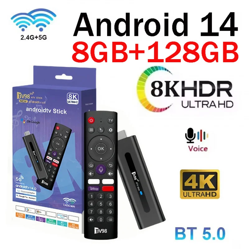 TV98 ATV Stick – streaming 4K 8K BT5.0