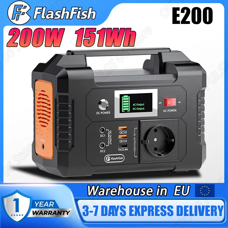 Flashfish E200 Stacja zasilania 200W 151Wh