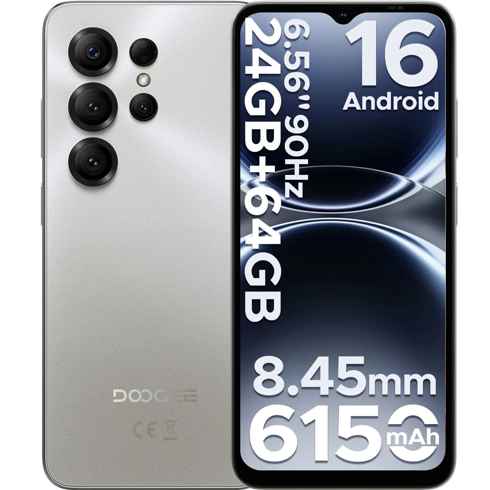 Smartfon DOOGEE Note56 X Android 16, 24GB RAM, 64GB ROM