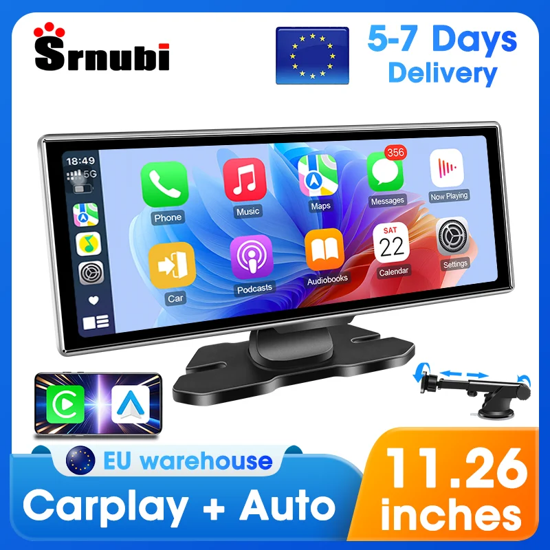 Przenośny monitor samochodowy 11,26" CarPlay Android Auto