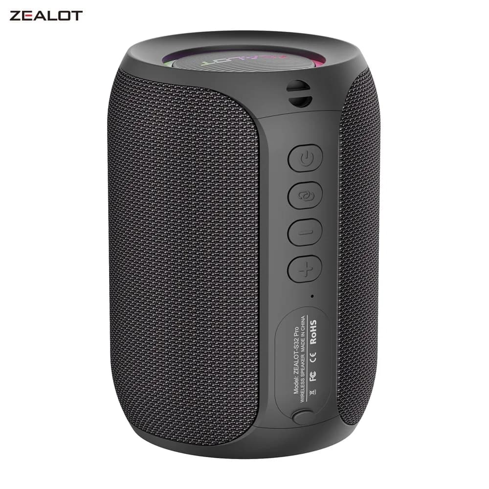 ZEALOT-S32PRO Przenośny głośnik Bluetooth 5.2 Zewnętrzny wodoodporny bezprzewodowy głośnik TWS Mini Column Box Outdoor TF Card Boom Box