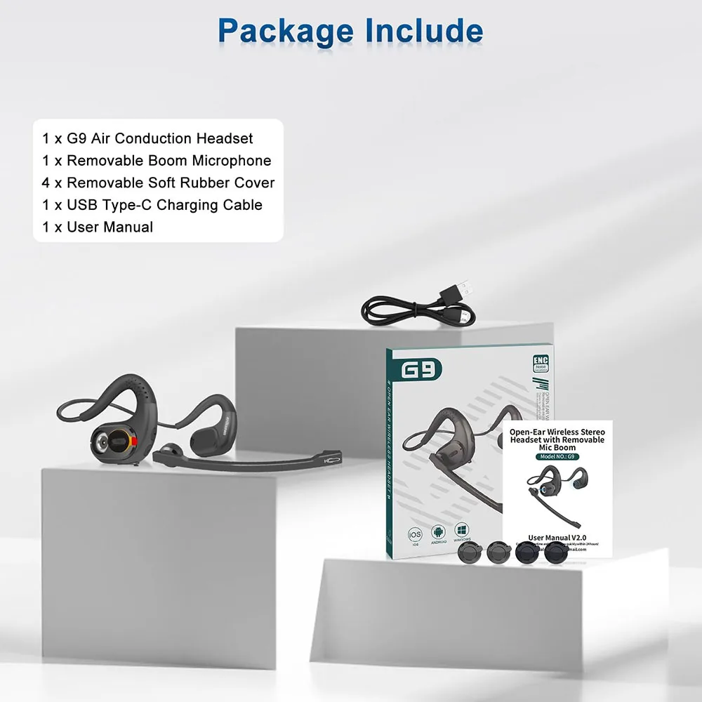 Słuchawki Bluetooth z mikrofonem na jedno ucho - 7