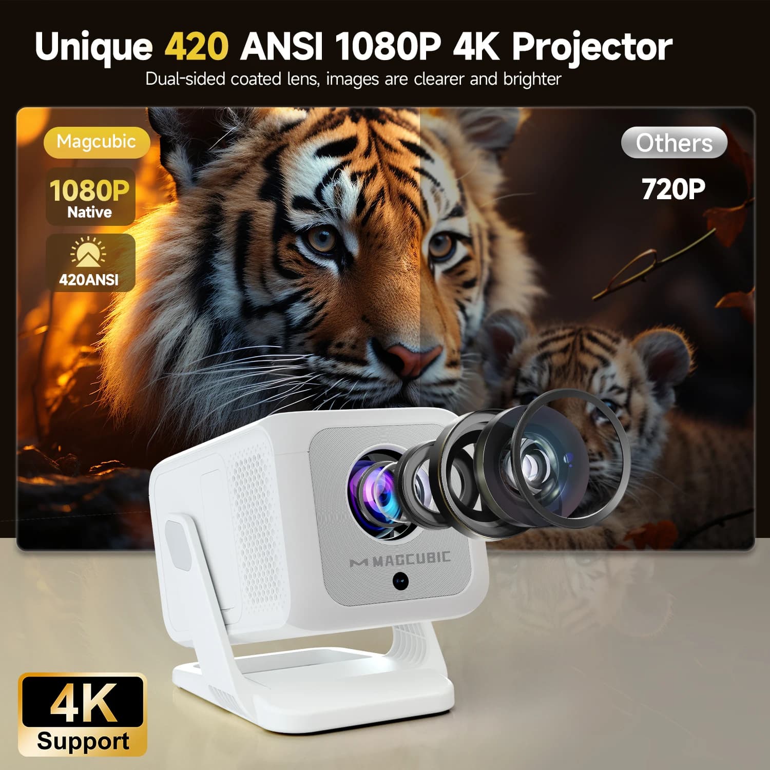 Magcubic HY310X projektor 4K z autofokusem - 4