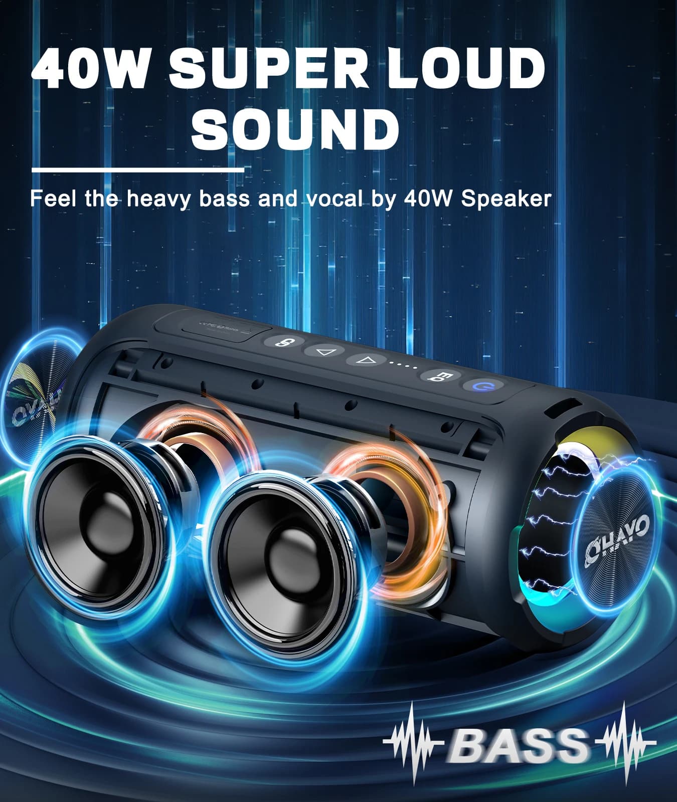 Głośnik Bluetooth Ortizan X8 Pro, 40W, IPX7 - 3