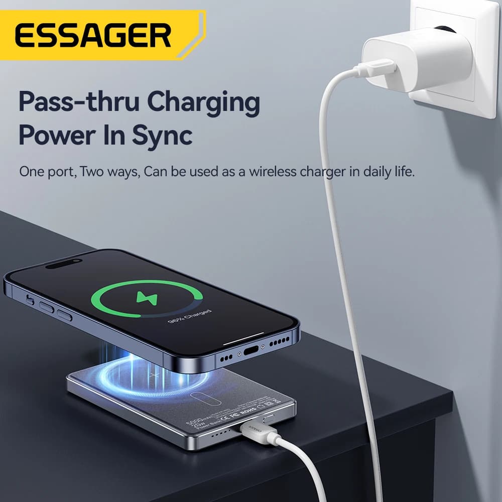 Power bank magnetyczny 5000mAh 20W z MagSafe - 7