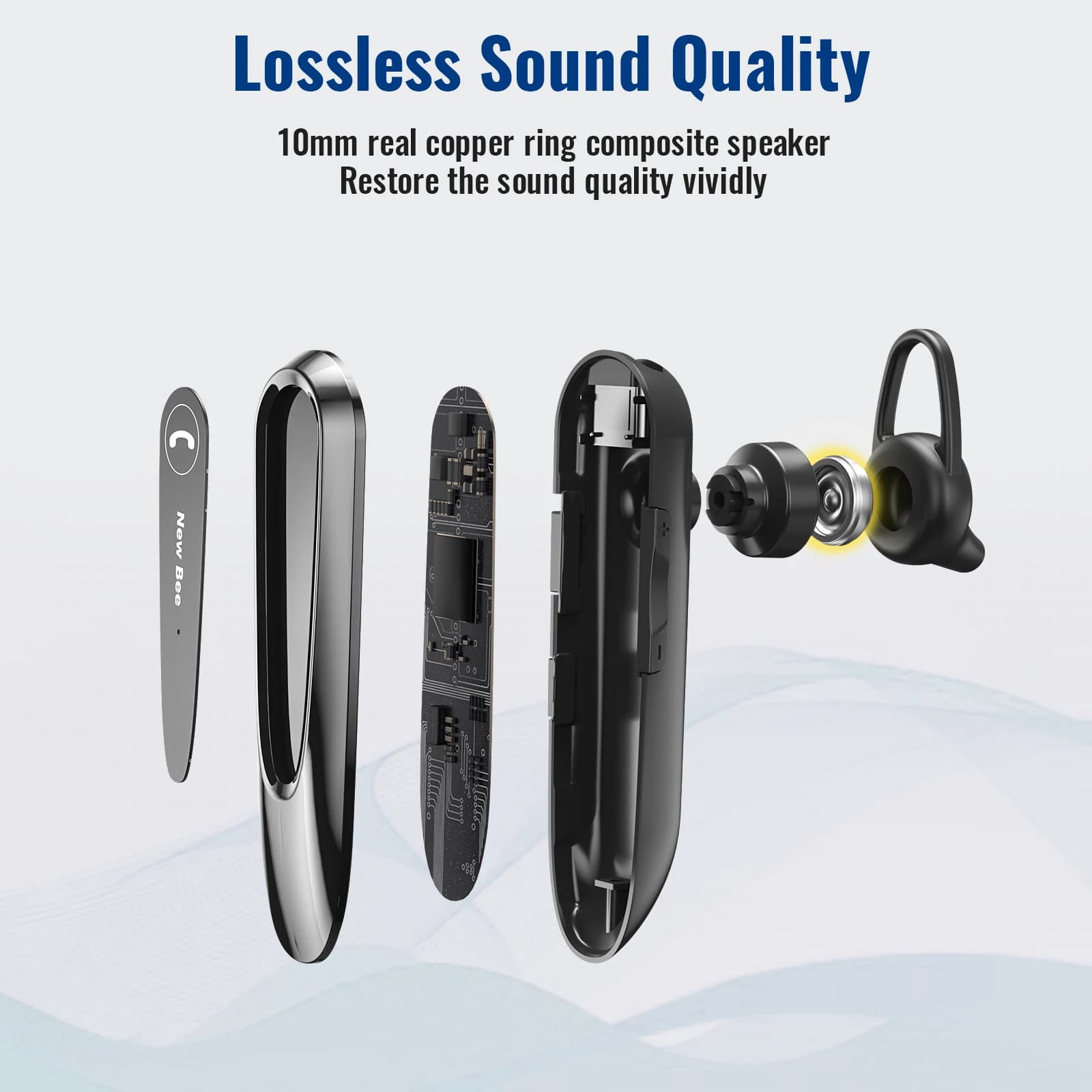 Bezprzewodowe słuchawki Bluetooth Bee B45 V5.0 - 5