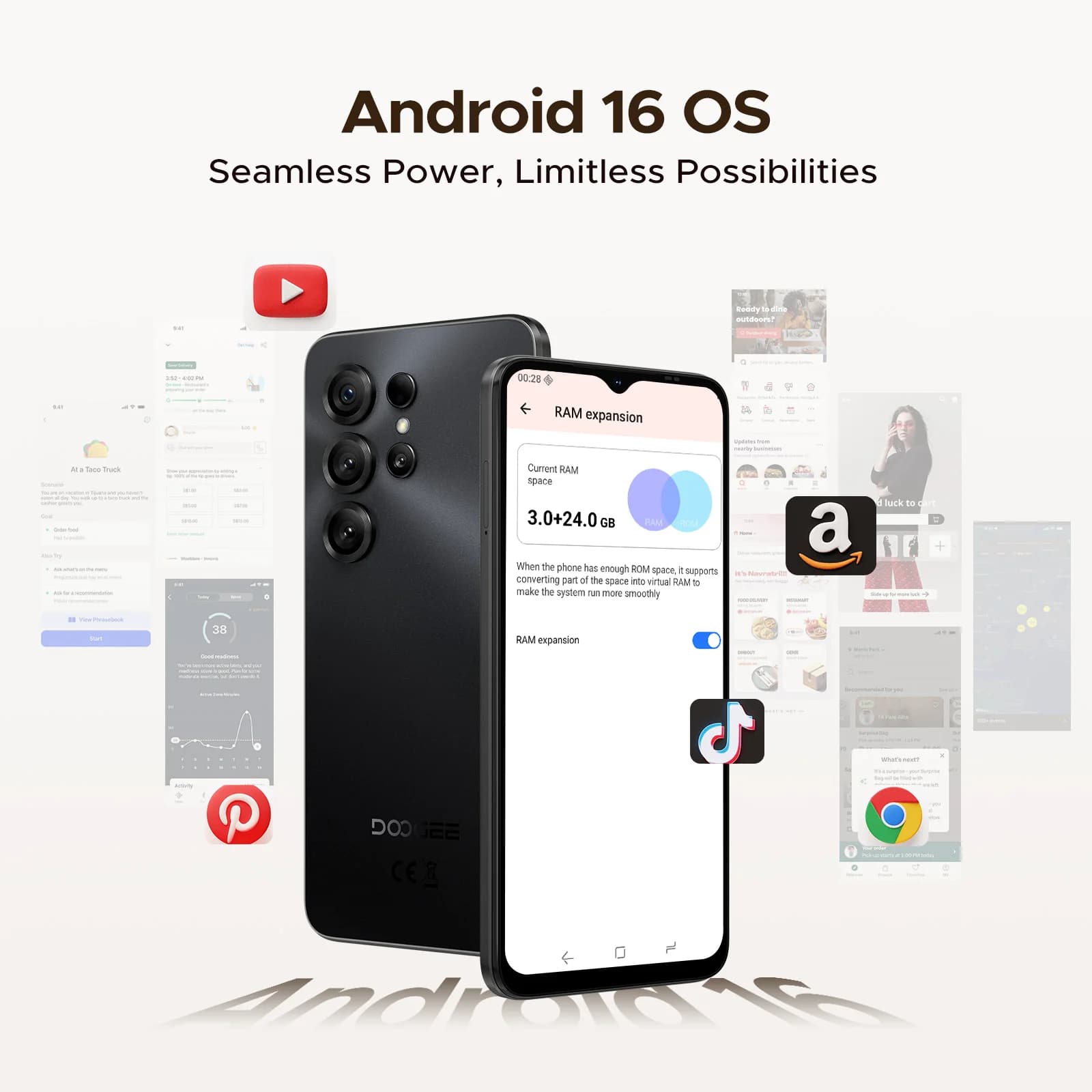DOOGEE Note56 X - Smartfon Android 16, 6.56" - 6