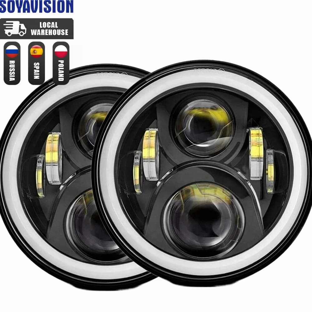 Reflektory LED samochodowe 7-calowe H4 - 5